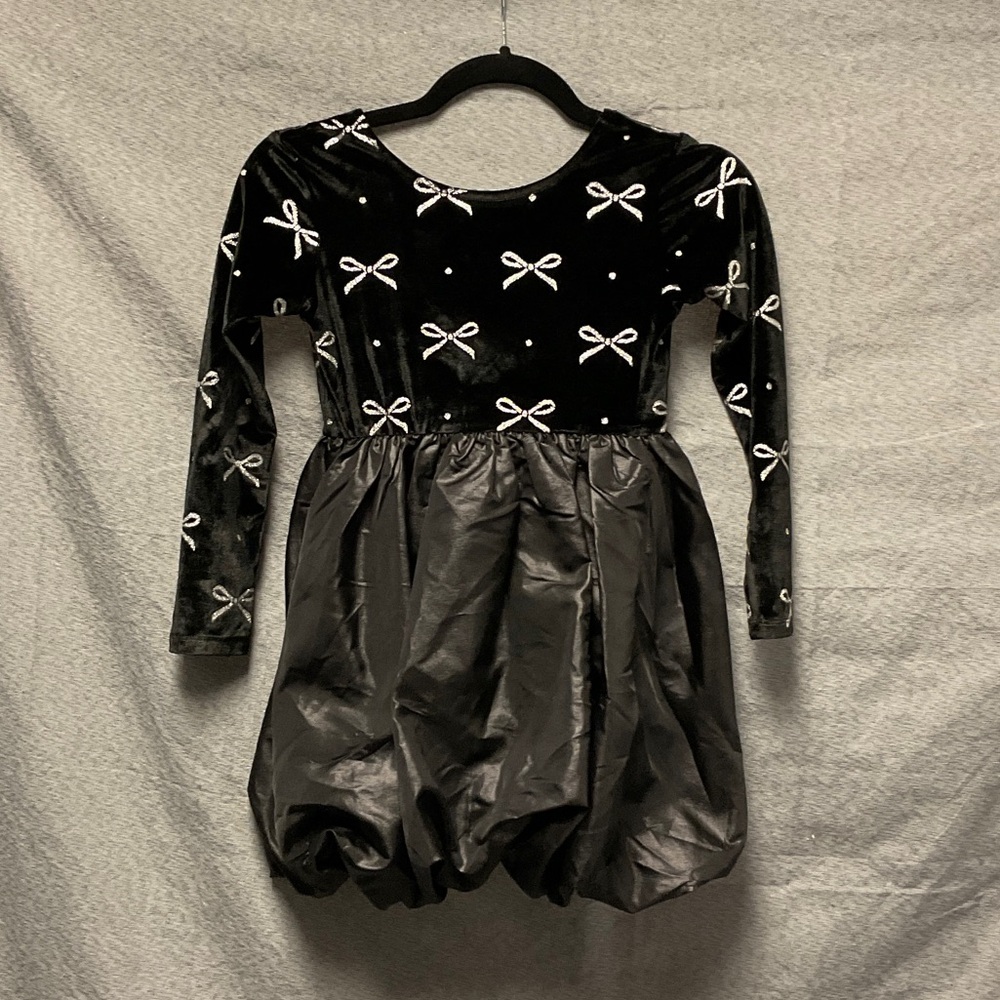 Audrey Black and White Bow Dress